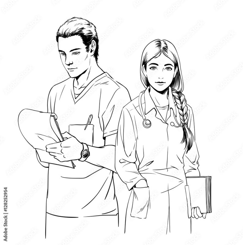 Доктор рисунок для срисовки