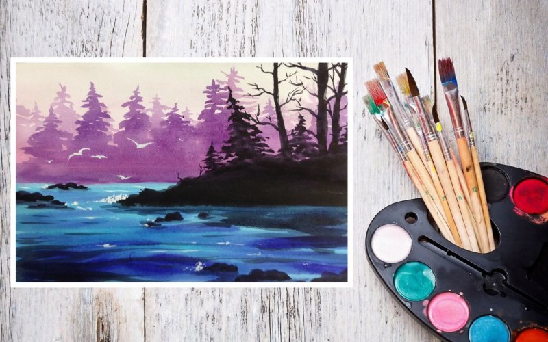 Рисунки акварелью