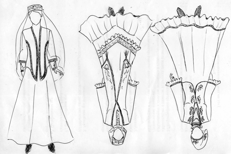 эскиз национального костюма