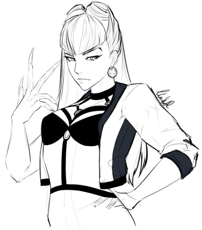 Арты Эвелин карандашом