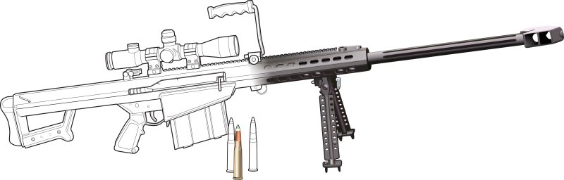Снайперская винтовка Barrett m82 чертёж