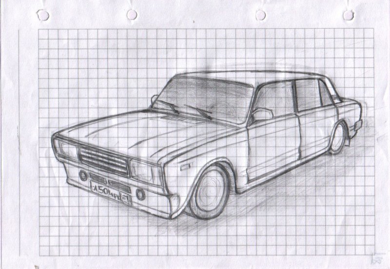 Рисунки для срисовки автомобили