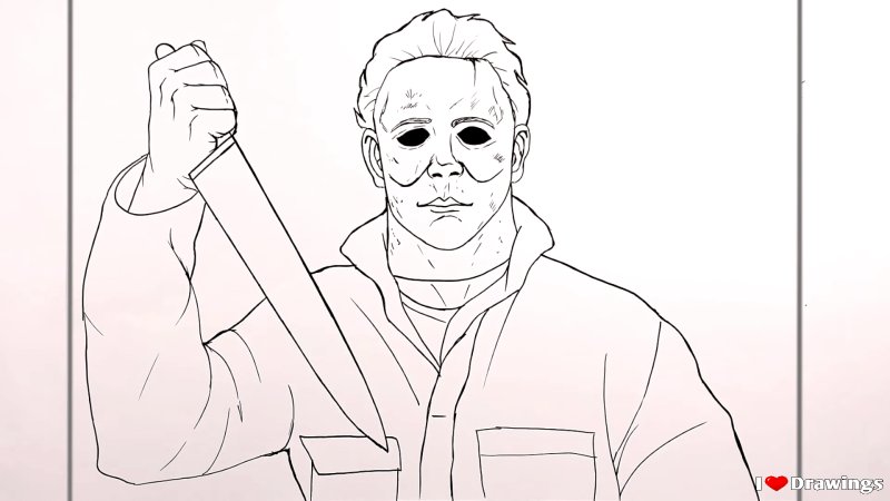 Майкл Майерс раскраска