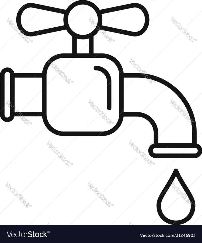 Кран водопроводный раскраска для детей