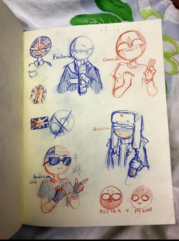 Идеи для рисунков кантрихуманс
