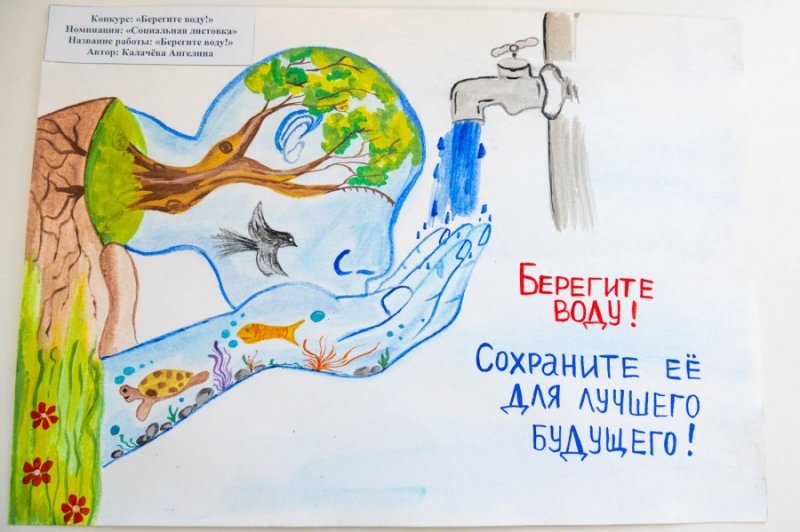 Плакат береги воду