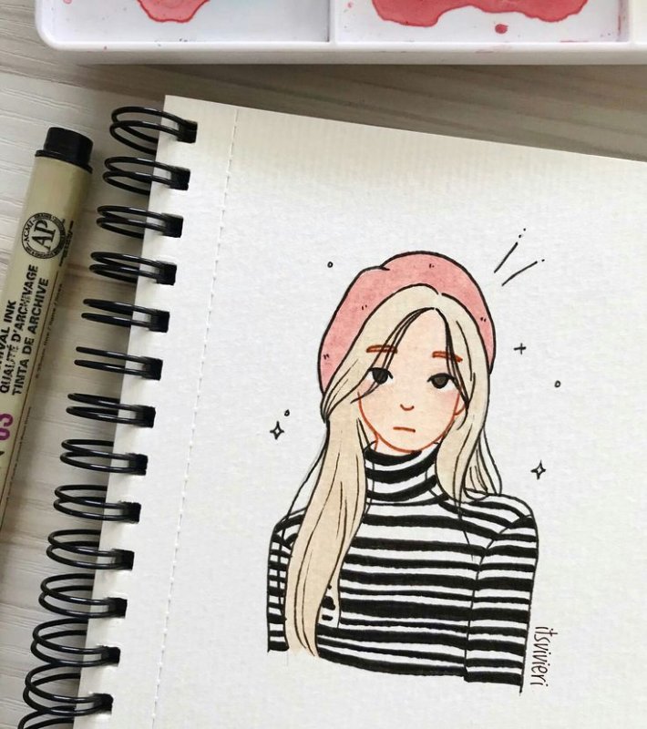 рисунки для срисовки в скетчбук маркерами для начинающих