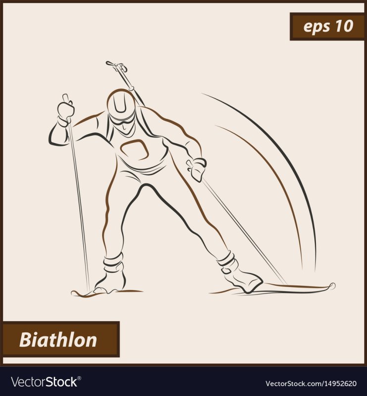 Биатлон рисунок