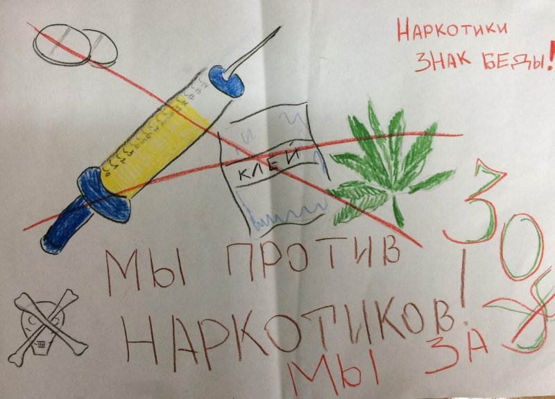 Рисунок мы против наркотиков