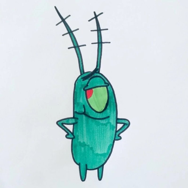 Рисунки планктона из Спанч Боба легкие