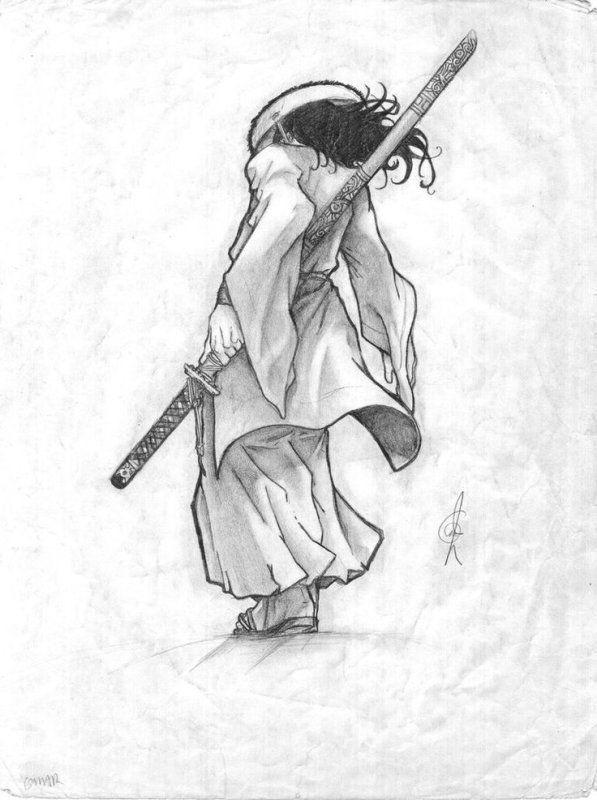 Самурай рисунок