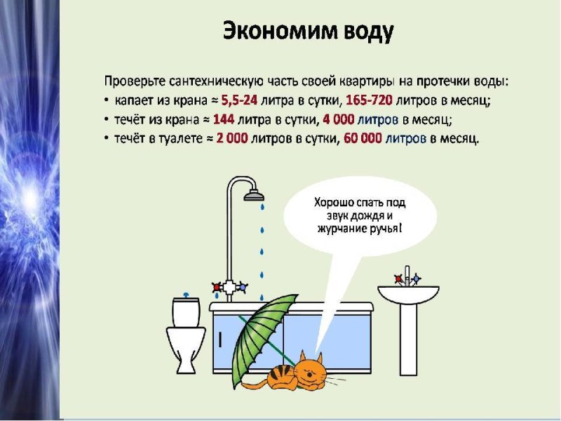 Советы по экономии воды