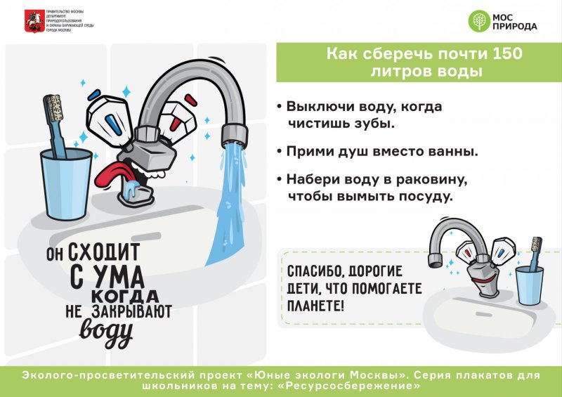 Плакаты по экономии воды