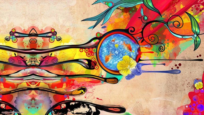 Яркие картины абстракция