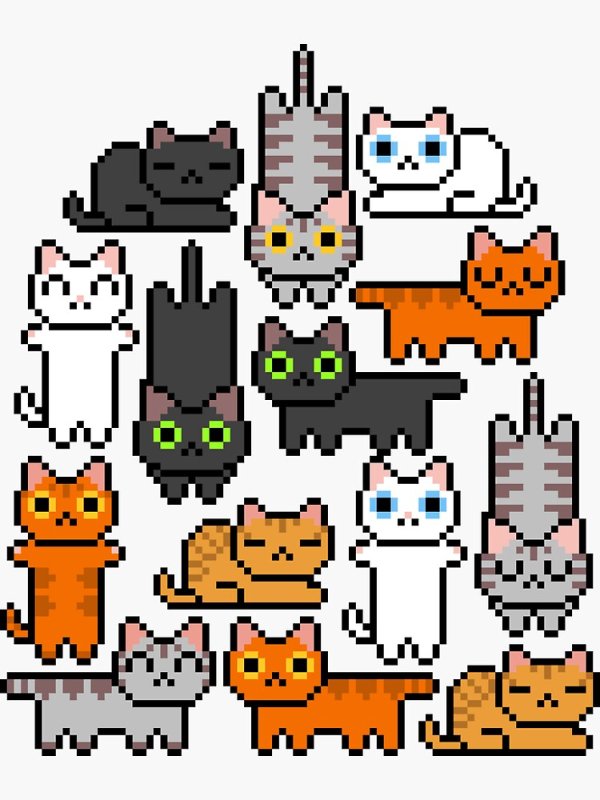 Пиксельные коты