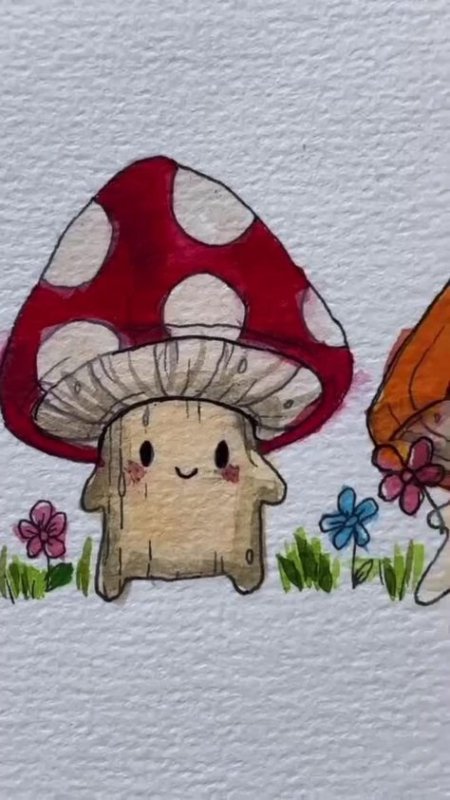 Грибочек рисунок милый