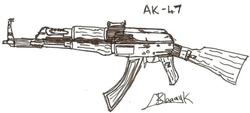 АК 47 рисунок