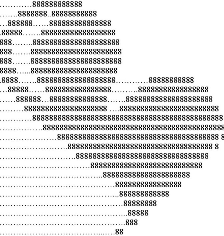 Рисунки из знаков