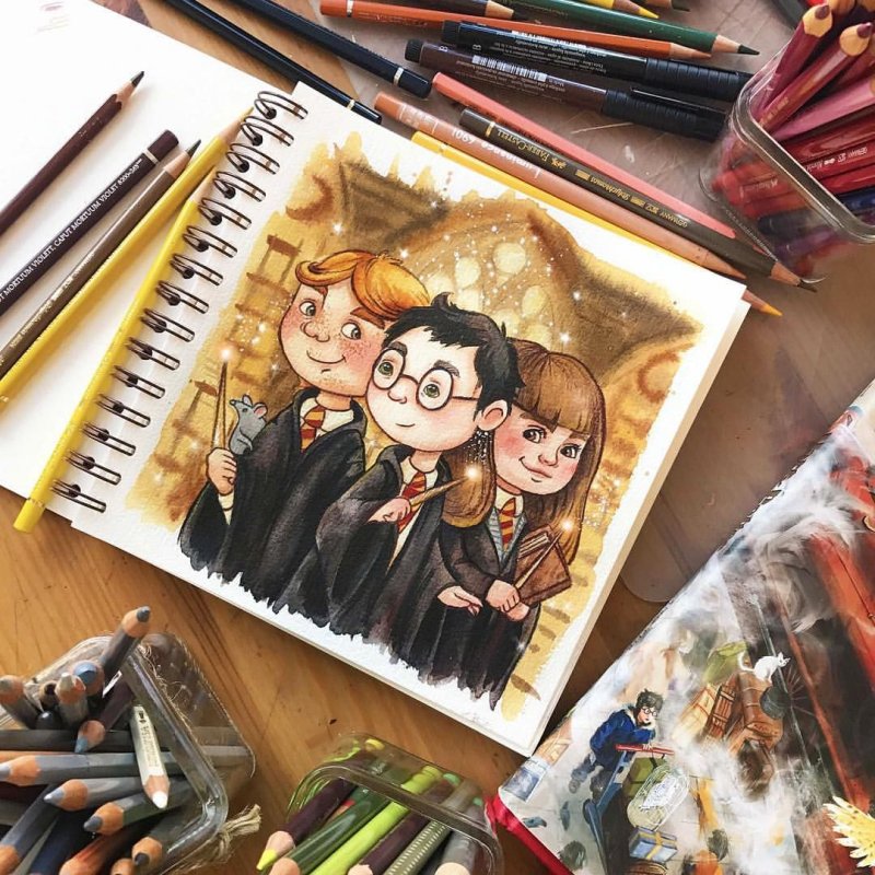 хогвартс гарри поттер скетчинг