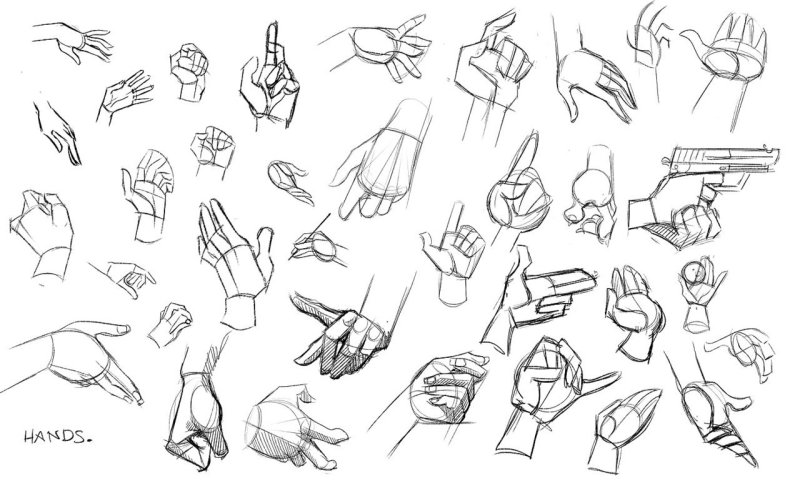 позы рук для рисования