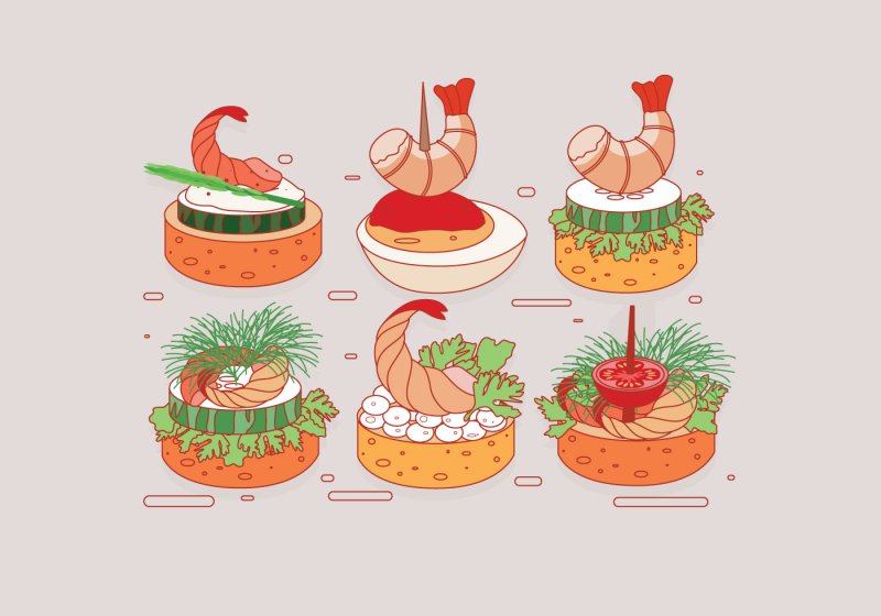 Нарисованные закуски