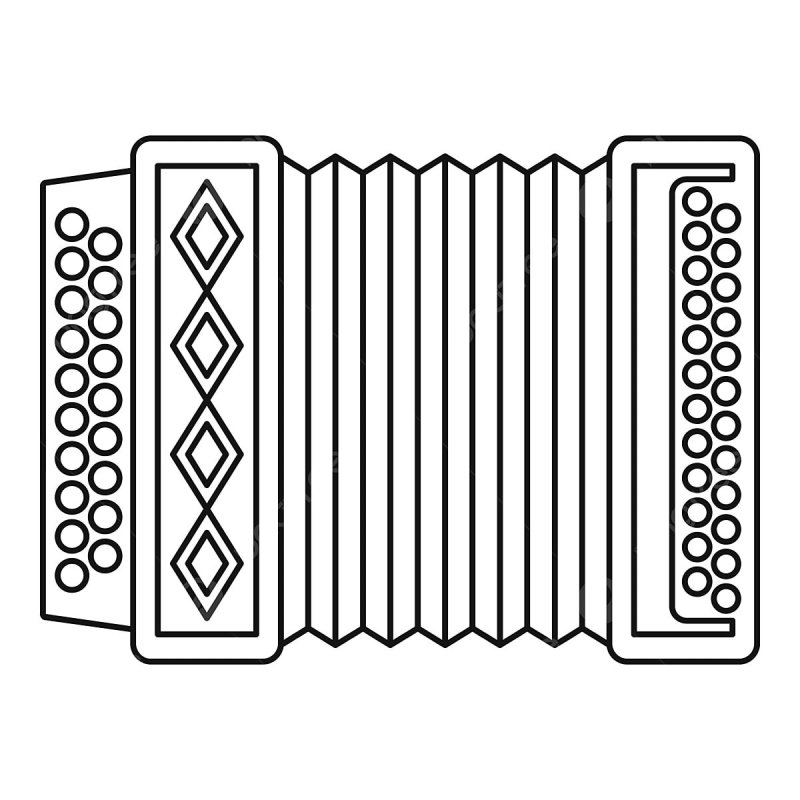 Гармонь рисунок