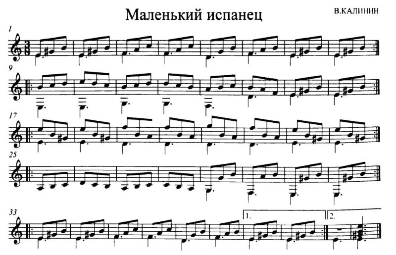 Калинин Этюд на гитаре