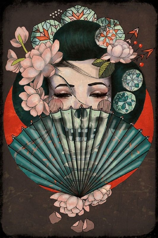 Japanese Prints японская живопись гейши Geisha Art гейша иллюстрация Japanese Art