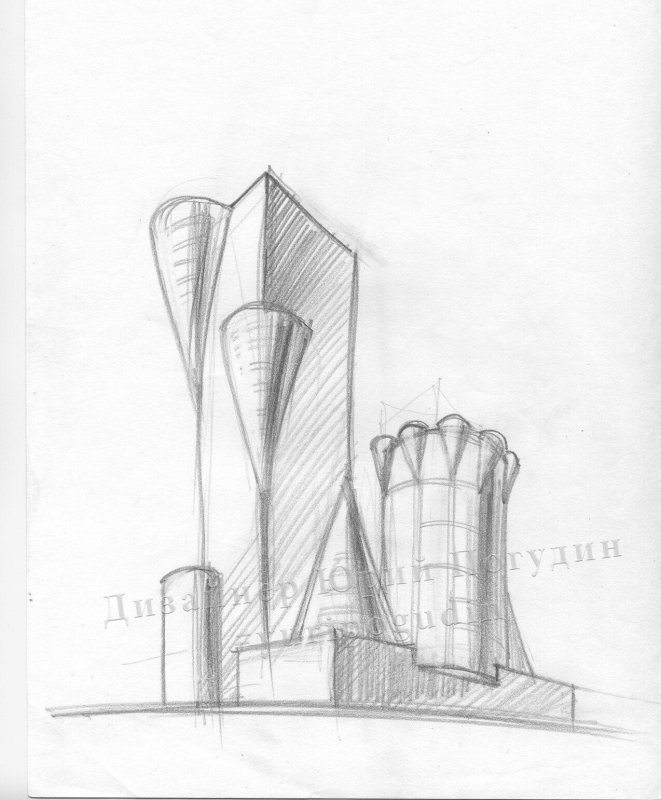 Современная архитектура рисунок