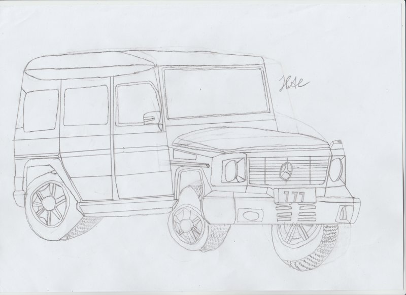 Раскраска Мерседес Гелендваген g63
