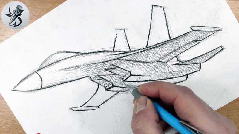 Рисунки простым карандашом самолеты