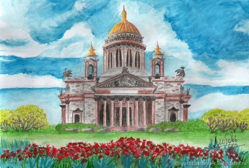 Питер Исаакиевский собор рисунок детский