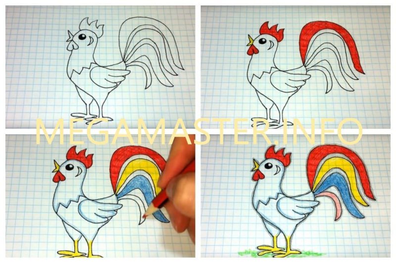 Детские рисунки петуха