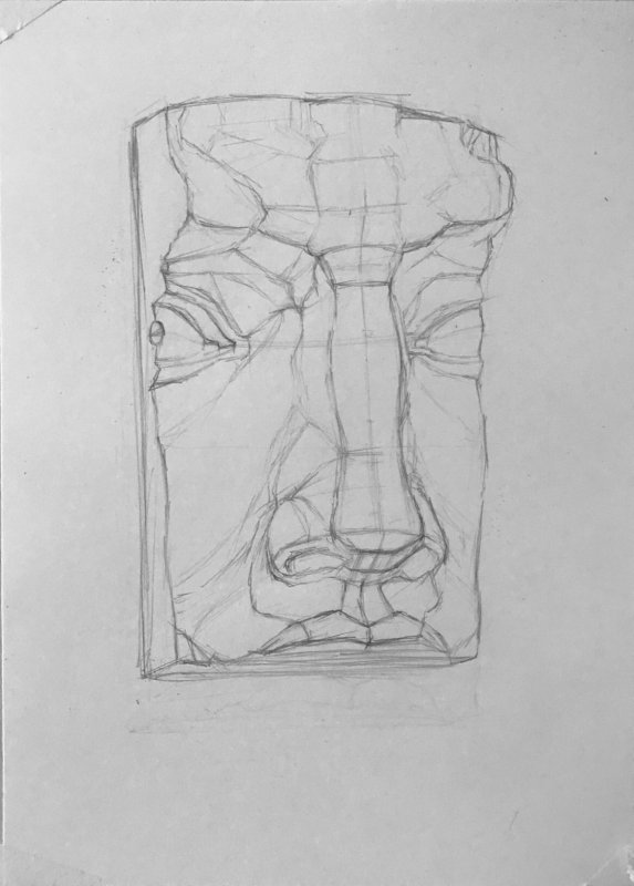 Нос Давида гипс построение