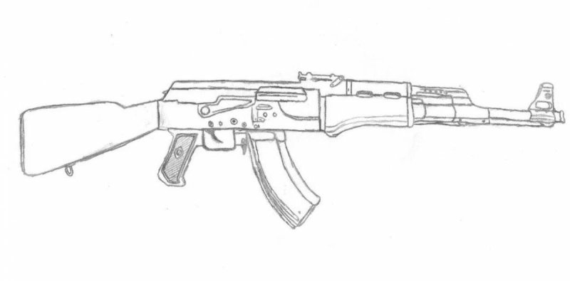 Рисунок автомата АК-47