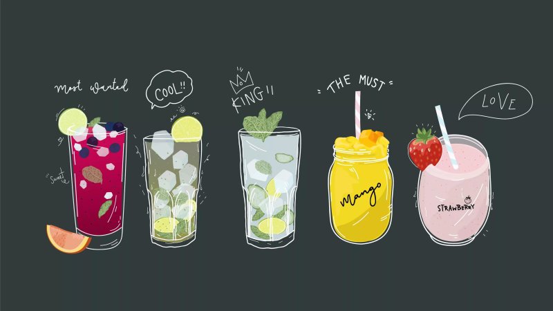 Коктейль рисунок