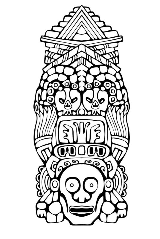 Индейские символы Майя Ацтеки