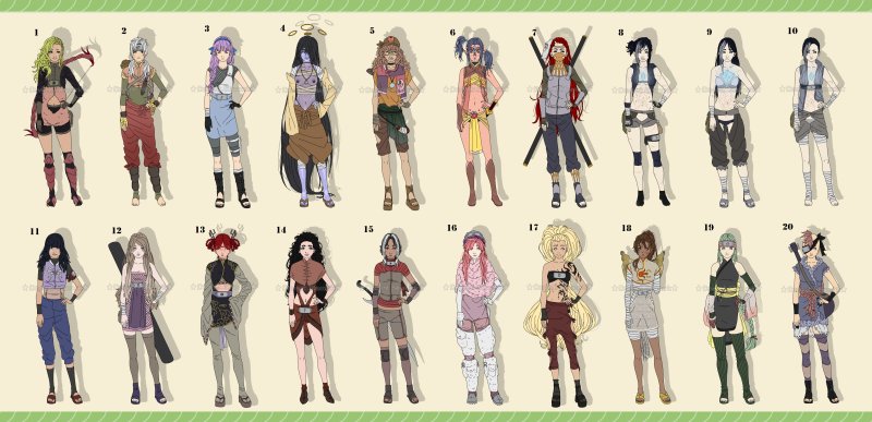 Референс одежда Наруто ОС