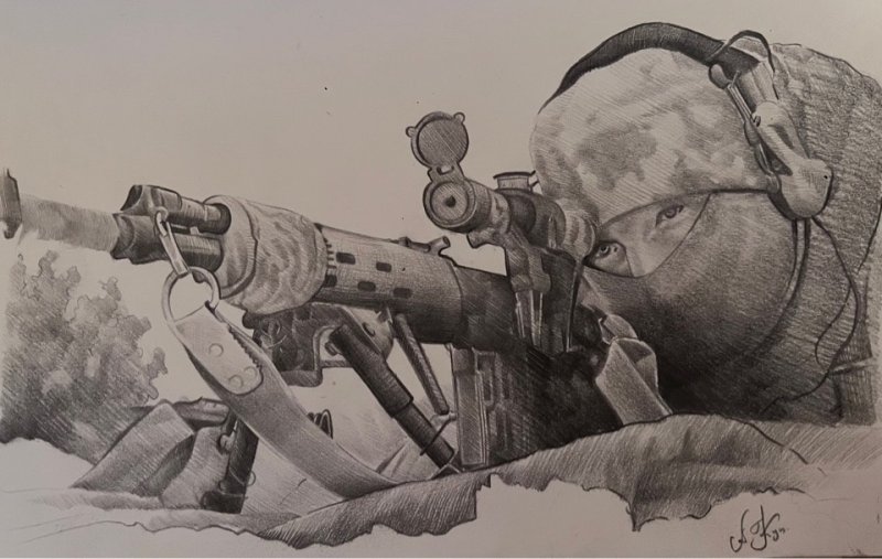 Боец Вагнера рисунок