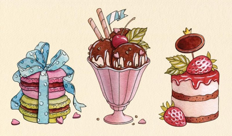 Нарисовать сладости