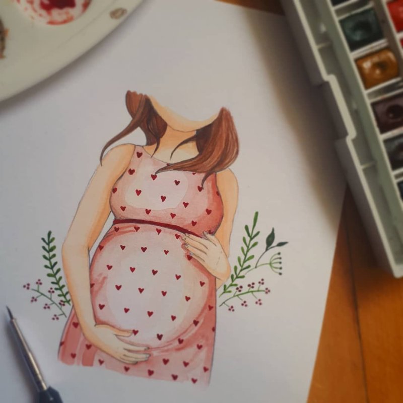 Беременность рисунки красивые