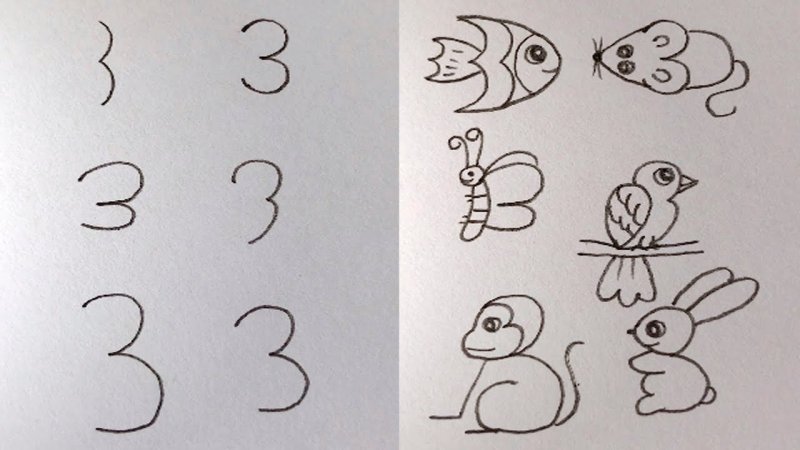 Рисование из цифр для детей