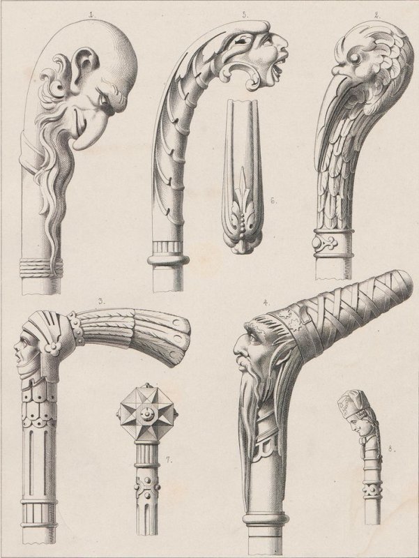 Трость резная