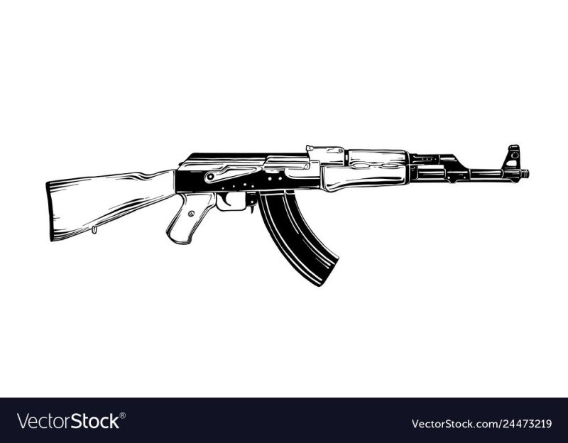 Автомат АК 74 контур