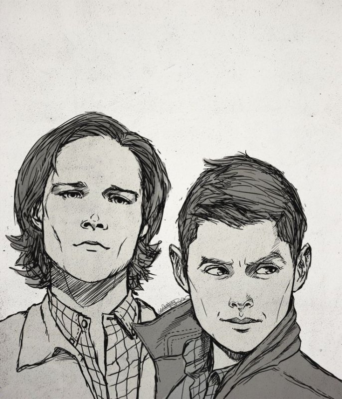 Дин Винчестер сверхъестественное рисунок