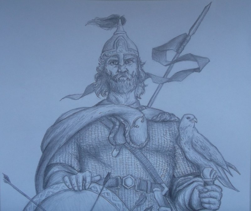 Рюрик картинка линиями
