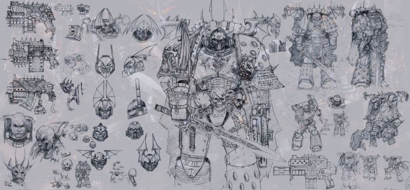 Warhammer 40k хаос арт