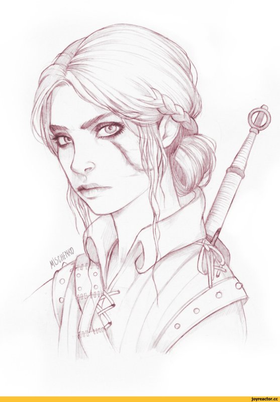 Цирилла Ведьмак рисунок