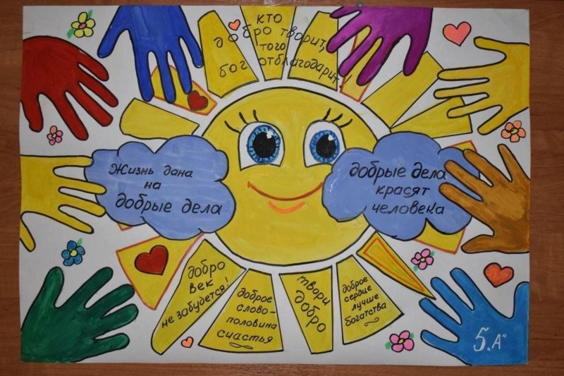 Плакат на тему твори добро