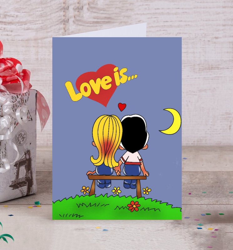 Фон в стиле Love is